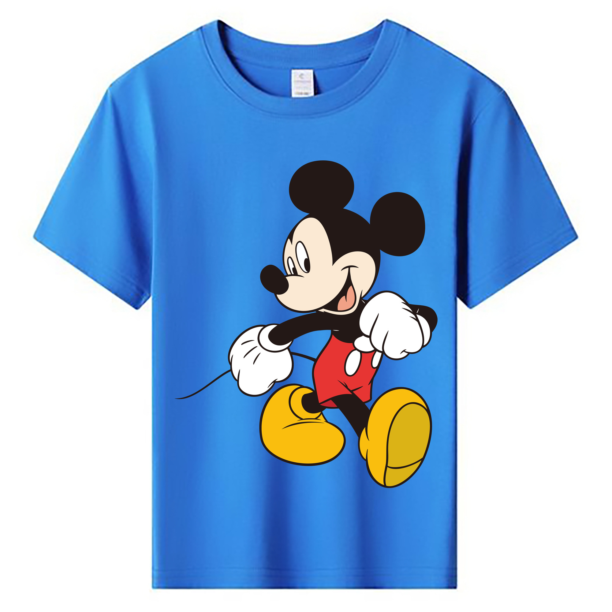 ミッキーマウス Mickey Mouse 綿100％キッズTシャツ（フロントプリント）